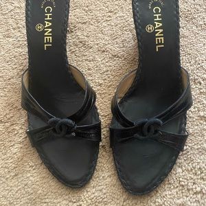 Chanel wedge sandals